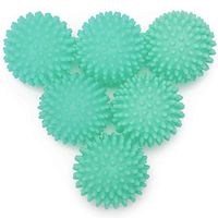 S&T INC. Reusable Dryer Balls to Soften and Fluff Laundry, Blue, 6 Pack, 2.5 Inch