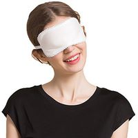 LingDooo 100% Silk Soft Touch Sleeping Eye Mask Knitted silk Home Travel Eye Protect Blindfold (White)