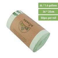 triumth Green 100 Recyclable Compostable Reusable Biodegradable Bags Grocery Shopping Bags, Durable, Leak-Proof Tear-Resistant, 1.6-7.9 Gallons, 25-50pcs/Rolls