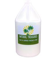 Natural Treasures ULTRAGLIDE Massage Lotion with added Aloe & Comfrey - Coconut. Oil Base 128 Ounces - One Gallon