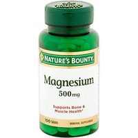 Nature's Bounty Magnesium 500 mg Tablets 100 ea (Pack of 4)