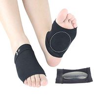 Compression Arch Support - Foot Sleeve Brace, Cushioned Gel Pad for Plantar Fasciitis, Flat Feet, Heel Spurs and High Fallen Arches Metatarsal - Reusable Soft Sock for Pain Relief, Women, Men