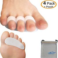 Chiroplax Hammer Toe Cushions Straightener Pads Temporary Corrector Relief Separator Crest Splint, 4 Pack (White)