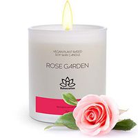 Natural Soy Wax Candle in Glass Jar Candle with aromas (Rose Garden)
