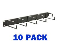 RackSonic 1U Horizontal Cable Management Panel with 5 Rings for 19" Wide Rack #34-208000 (10 Pack)