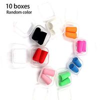10 Boxes/Set Noise Cancelling Ear Plugs, Slow Recovery Noise Reduction Soft Foam Earbuds with Carry Case for Hearing Protection, Hunting Season, Sleeping, Working, Shooting, Travel
