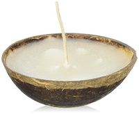 Island Soap & Candle Works Floating Coconut Bowl Candle, Coconut
