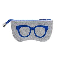 Fashions Zipped Sunglasses Glasses Spectacle Case Pouch Soft Felt Zip Glasses Case