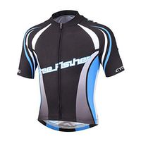 FREE FISHER Cycling Jersey Kids,Short Sleeve Cartoon Road Mountain Bike Jersey Set/Top/Short for Girls Boys Breathable,Top Black,7-9 Years