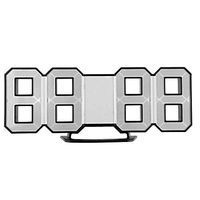 LED Alarm Clocks,MeiLiio 3D Wall Digital Clock LED Table Clock 3 Adjustable Brightness Levels 24/12 Hour Display Dimmable Night Light Snooze Function for Home/Office,White LED