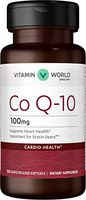 Vitamin World Co Q-10 100 mg. 120 Softgels, Rapid-Release, Gluten Free