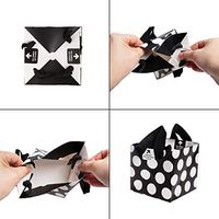 Built (5 Pack) Easy Oragami Paper Gift Bags Bulk Pinwheel Holiday Gift Bags with Handles Valentine’s Day Xmas