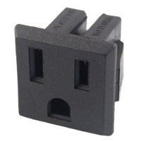 uxcell US Plug 3 Pins Outlet Power Socket Connector Black AC 250V 15A