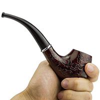 HOT Wooden Wood Enchase Smoking Pipe Tobacco Cigarettes Cigar Gift Durable