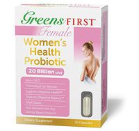 Greens First Female Women’s Health Probiotic, 30 Capsules – Probiotic Support for Women – Probiotics for Women