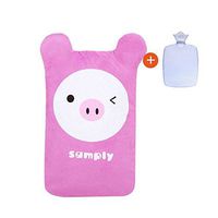 Hot water bottle Children hot water bottle Hot water bottle pink Rubber transparent hot water bottle .8l-pinkD