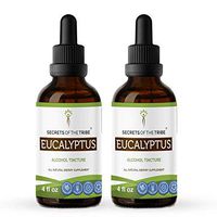 Eucalyptus Alcohol Tincture Extract, Organic Eucalyptus (Eucalyptus Globulus) Dried Leaf Tincture Supplement (2x4 fl oz)
