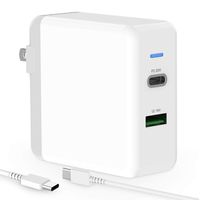 USB C Charger, T ATHINK 2 Port 48W USB C Power Adapter with 30W Power Delivery Port and 18W Quick Charger 3.0 Port for 2018 iPad Pro 11, 12.9, New MacBook Air, MacBook Pro, MacBook 12 inch, Cellphone