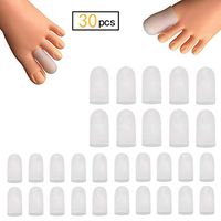 30 Pieces Gel Toe Caps, Silicone Toe Protector Toe Covers to Protect from Rubbing, Ingrown Toenails, Corns, Blisters, Hammer Toes and Other Painful Toe Problems