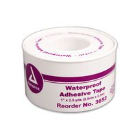 Dynarex Waterproof Adhesive Tape Roll, Plastic Spool, 1 X 2.5 Yards (Pack of 48)