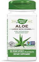 Nature's Way Aloe Latex with Fennel 140 mg, for Occasional Constipation, 100 Vegan Capsules, Pack of 3