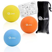 Limm Massage Balls for Back and Shoulder - Lacrosse Balls Massage Ball Therapy - Soft, Medium & Hard Set - Myofascial Release Balls - 2.5 Inches Trigger Point Massage Ball for Foot Pain & Deep Tissue