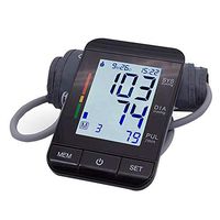 Automatic Blood Pressure Monitor Upper Arm, 2 User Digital Blood Pressure Monitor Large Cuff with Pulse Rate for Home Use, Portable BP Machine Large Backlight Display, FDA/CE Approved (Black)