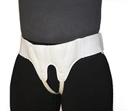 AT Surgical Double Inguinal Hernia Belt Support Truss Brace White Extra Large