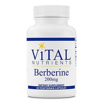 Vital Nutrients - Berberine 200 mg - Vegan Formula - Promotes Healthy Blood Sugar Levels, Regulates Bowel Function, Helps Maintain Normal Triglyceride Levels - 60 Vegetarian Capsules per Bottle