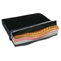 Coccyx Cushion with Checkerboard T-Gel Topper, 16" x 16", Sacral Relief Gel Cushion for Comfortable Sitting, Car, Seat, and Wheelchair Cushion, Back and Lower Body Support for Pain Relief