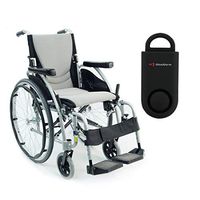 S-Ergo 125 Ergonomic Wheelchair | Seat Size 18" X 17" | Flip-Back Armrest | Swing Away Footrest | Frame Color Silver & Free 130 dB Black Personal Safety Alarm/Siren!