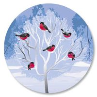 Winter Trees Envelope Seals - Set of 72