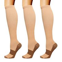 Copper Compression Socks for Men & Women(3 Pairs),15-20mmHg is Best for Running,Medical,Pregnancy,Travel,Nurses