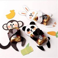 ShineBear 24pcs Paper Card Candy Box Holder Animal Chocolate Box Christmas Nice Gifts Baby Shower Kids Birthday Party Supplies - (Color: Panda)