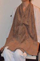 DinerWear Cravaat Adult Bib Dining Scarf Absorbent/Waterproof (Long, Taupe)