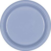Amscan Round Pastel Blue Dessert Plates For Party | Plastic | 20 Ct.