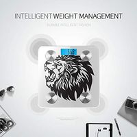 LYAOE Bluetooth Body Fat Scale Lion Roaring Logo Mascot Design Smart Wireless Scale with LCD Display Measuring Body Weight Bmi and Health Digital Scale