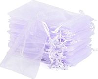 ToBeIT Organza Bags 50 PCS Sheer Organza Gift Bags Jewelry Drawstring Pouches Wedding Party Christmas Favor Gift Bags (6 x 8 inch)
