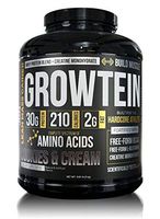 Growtein Growth Protein by JBN - Cookies & Cream, 50 Servings, Whey Protein Isolate and Whey Protein Concentrate, Creatine Monohydrate, Free-Form BCAA's and L-Glutamine.