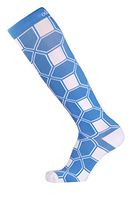 Odd Duck Compression Socks (15-20 mmHg) for Women and Men - for Everyday Flying, Running, Sitting, Standing, Jogging, Playing (Royale Rhythm, Medium)