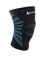 Mueller Omniforce 300 Knee With Gel Butress, Black/Aqua, Large