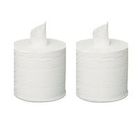 Great Lakes General Supply Centerpull Towels, 2-Ply, White, 6 Rolls/Carton - 2 Pack