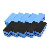 uxcell 20Pcs Blue Waxing Polishing Compound EVA Foam Sponge Pads Cleaning Brush for Auto Car