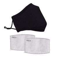 Rosiay Dustproof Face Cover with Filter,Unisex Cotton Mouth Cover Activated Carbon Filter Air Purifying Respirator PM 2.5 Windproof Foggy Haze Pollution Filter Personal Protection for Outdoor