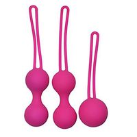 Kegel Exercise Weights Ben Wa-Vaginal Kegel Balls Weighted Exercise Bladder Control & Pelvic Floor Exercises Training Kit for Women Beginners (3-Piece Set) - Rose Red