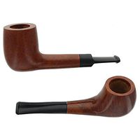 Briar Smoking Pipe - Assorted 2 Pack of Small Pipes (Light Brown)