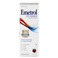 Emetrol for Nausea & Upset Stomach, Cherry Flavor Liquid, 4oz. Per Bottle (3 Pack)