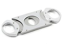 Metropolis II Matte Chrome 64 Ring Gauge Double Guillotine Cigar Cutter