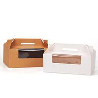 Paper Cupcake Boxes 6 Pack 350G Cardboard with PVC Window 1 Dozen-White Boxes Cardboard Gift Boxes …
