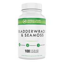 Herbal Prime Nutrition Bladderwrack and Irish Sea Moss (100 Vegan Capsules) 1500 Milligrams Over 92 Minerals Daily Supplement Healthy Digestion Immune System Joint and Thyroid Support